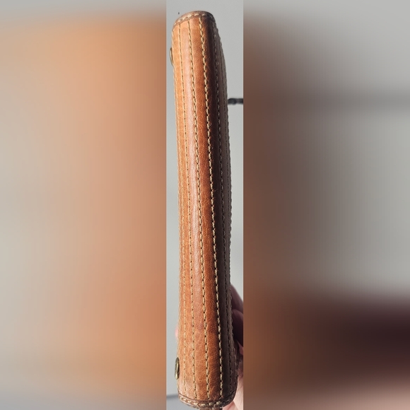 **SOLD**Vintage Fossil 1954 LLV Women's Brown Leather Bifold Clutch Wallet Zip - Picture 5 of 14